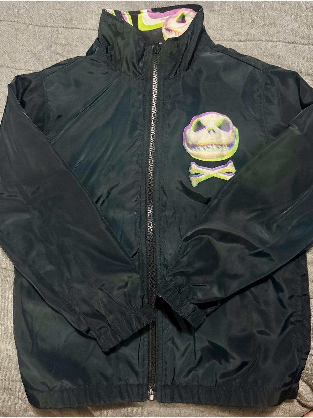 Disney kids S Nightmare Before Christmas Jack Skellington Reversible windbreaker